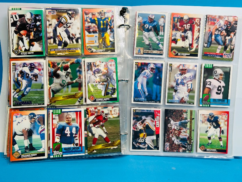 Photo 1 of 593238… final sale no returns/refunds -360 mixed football cards in binder