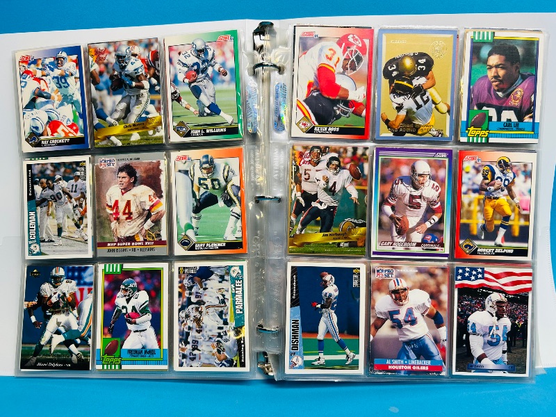 Photo 1 of 593238… final sale no returns/refunds -360 mixed football cards in binder