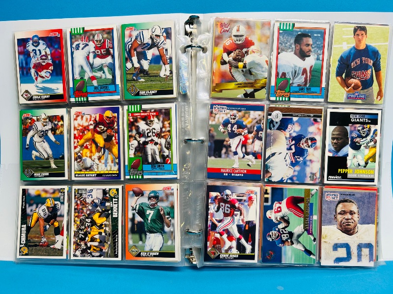 Photo 1 of 593238… final sale no returns/refunds -360 mixed football cards in binder