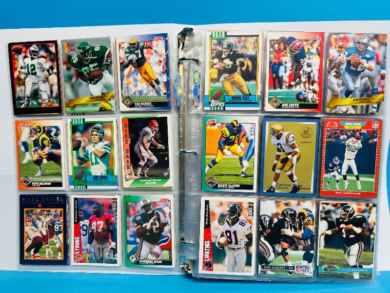 Photo 1 of 593238… final sale no returns/refunds -360 mixed football cards in binder