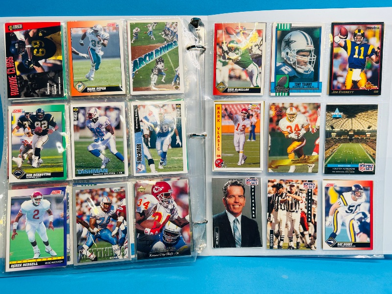 Photo 1 of 593238… final sale no returns/refunds -360 mixed football cards in binder