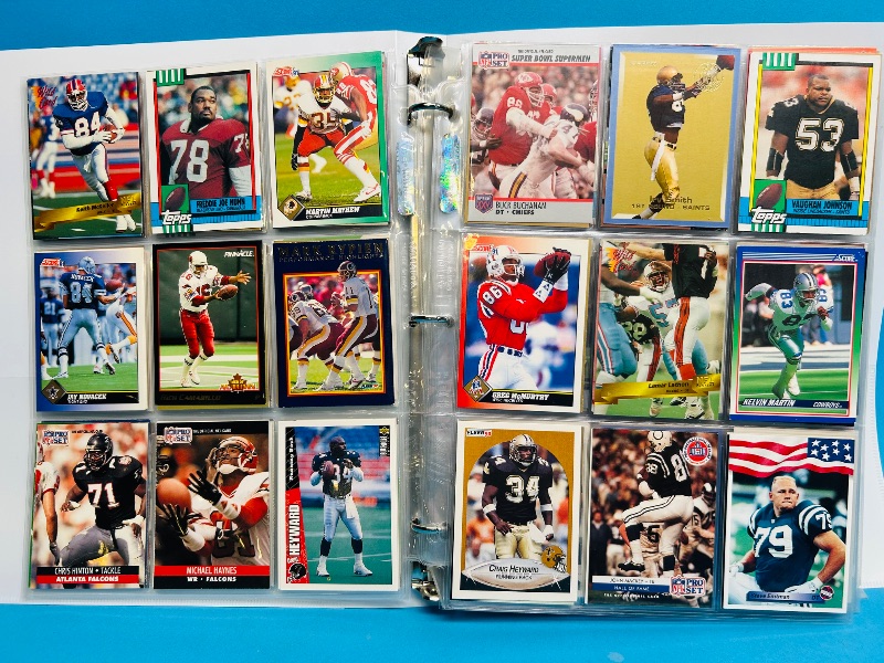 Photo 1 of 593238… final sale no returns/refunds -360 mixed football cards in binder