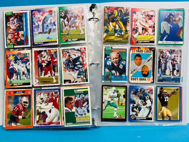 Photo 1 of 593238… final sale no returns/refunds -360 mixed football cards in binder