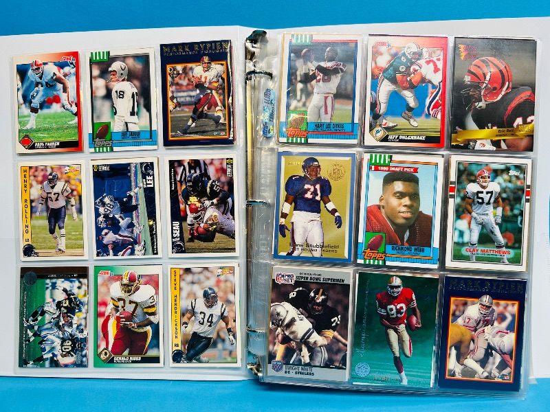 Photo 1 of 593238… final sale no returns/refunds -360 mixed football cards in binder