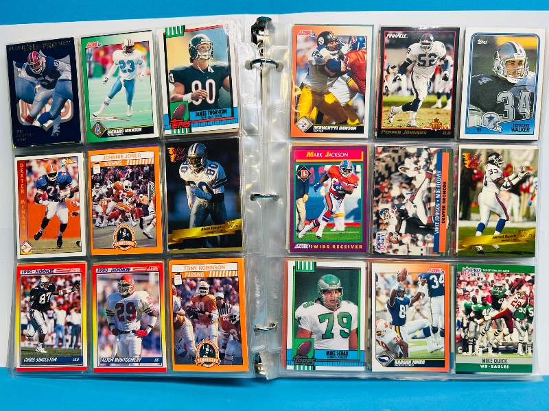 Photo 1 of 593238… final sale no returns/refunds -360 mixed football cards in binder