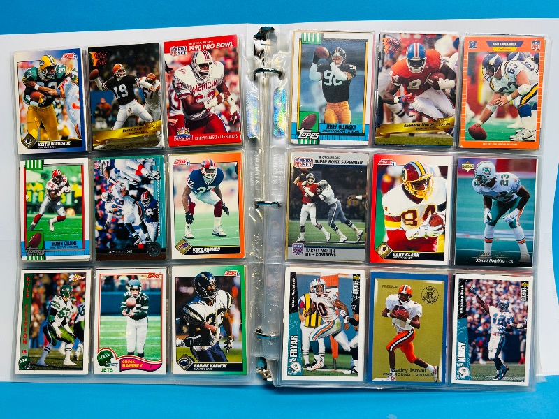 Photo 1 of 593238… final sale no returns/refunds -360 mixed football cards in binder