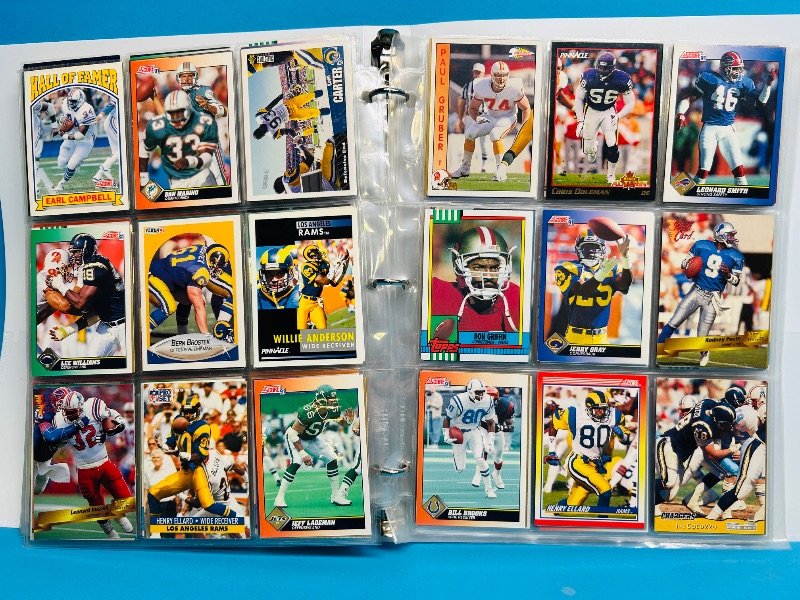 Photo 1 of 593238… final sale no returns/refunds -360 mixed football cards in binder
