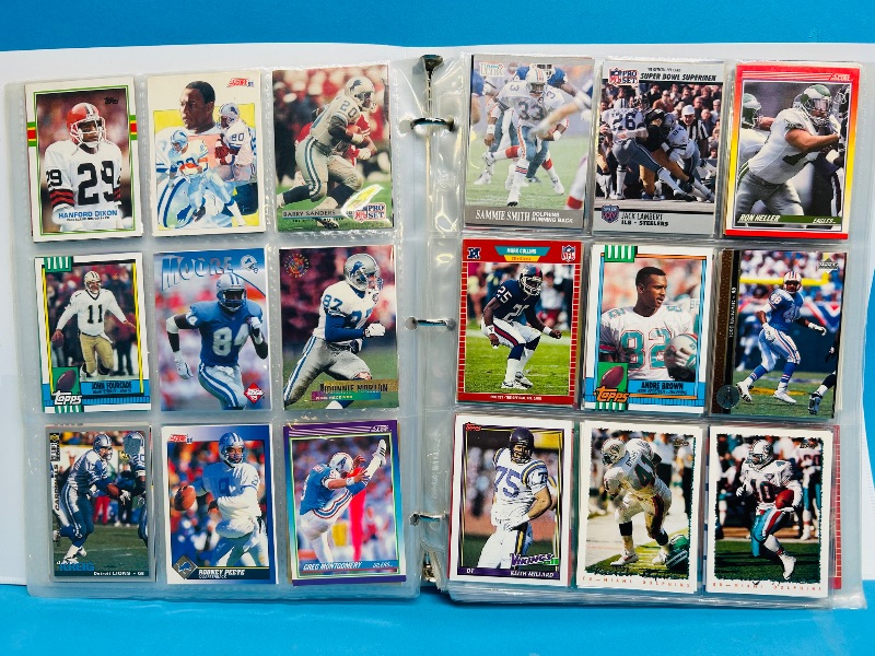 Photo 1 of 593239… final sale no returns/refunds -378 mixed football cards in binder