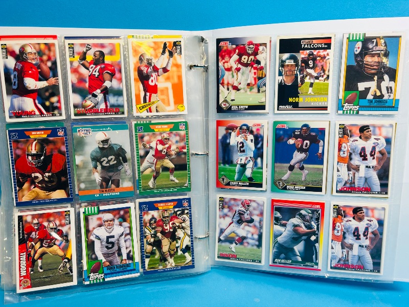 Photo 1 of 593239… final sale no returns/refunds -378 mixed football cards in binder