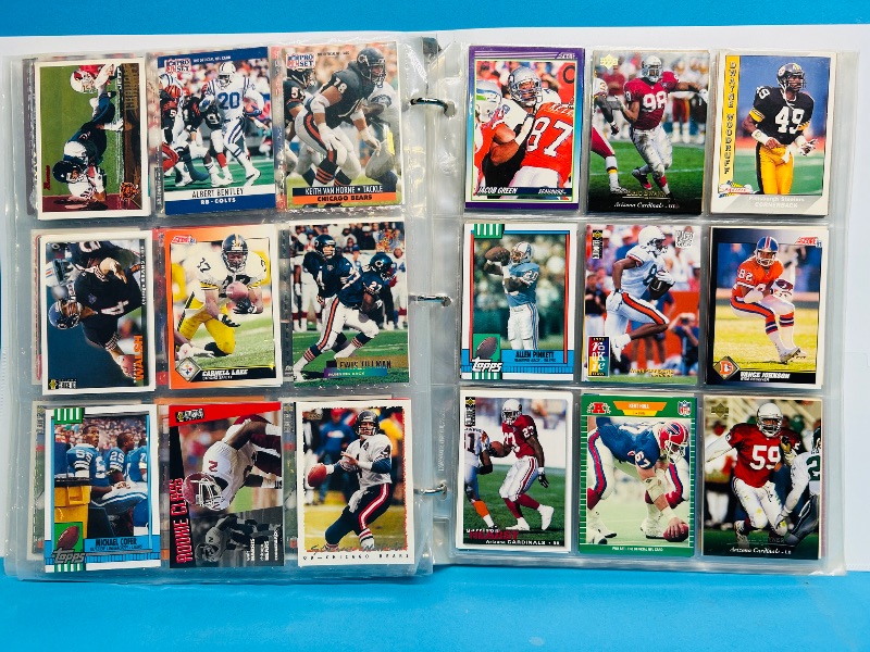 Photo 1 of 593239… final sale no returns/refunds -378 mixed football cards in binder