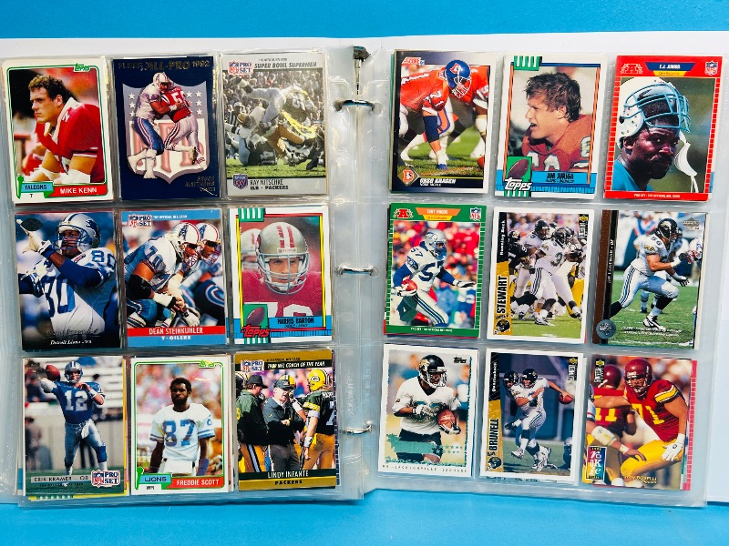 Photo 1 of 593239… final sale no returns/refunds -378 mixed football cards in binder