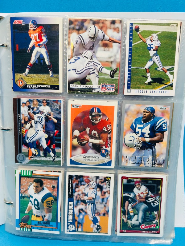 Photo 1 of 593239… final sale no returns/refunds -378 mixed football cards in binder