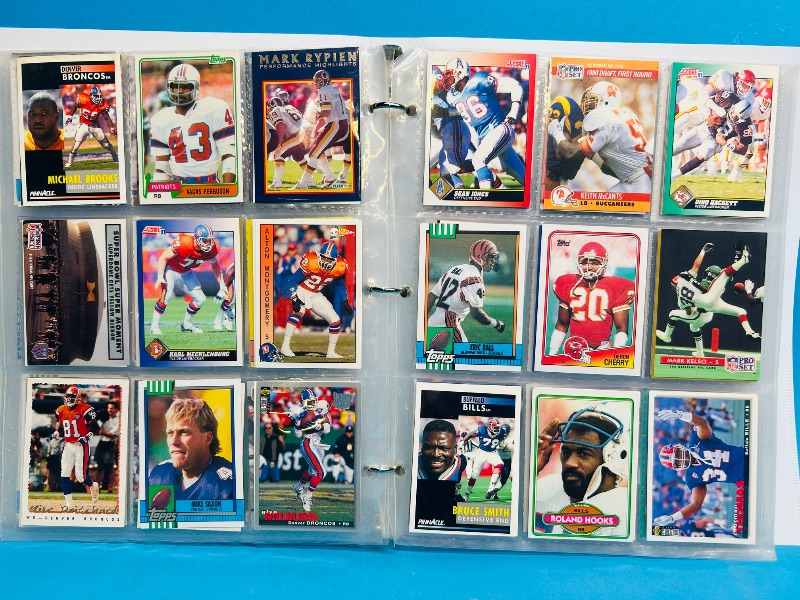 Photo 1 of 593239… final sale no returns/refunds -378 mixed football cards in binder