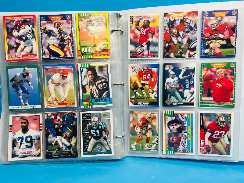 Photo 1 of 593239… final sale no returns/refunds -378 mixed football cards in binder