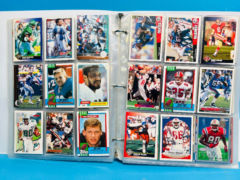 Photo 1 of 593239… final sale no returns/refunds -378 mixed football cards in binder