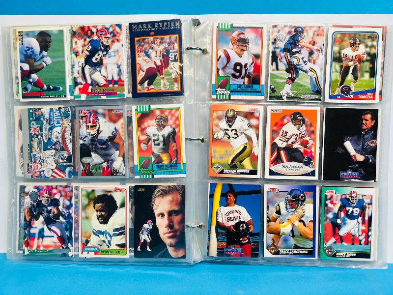 Photo 1 of 593239… final sale no returns/refunds -378 mixed football cards in binder