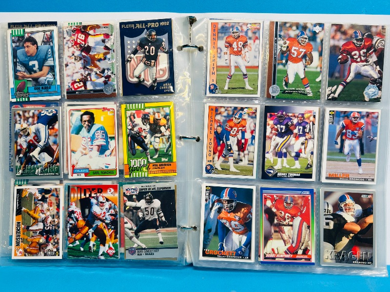 Photo 1 of 593239… final sale no returns/refunds -378 mixed football cards in binder