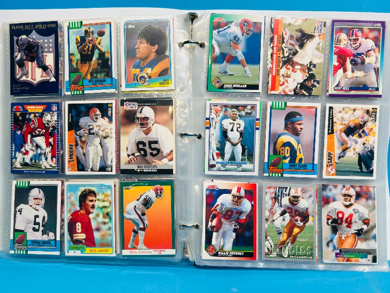 Photo 1 of 593239… final sale no returns/refunds -378 mixed football cards in binder