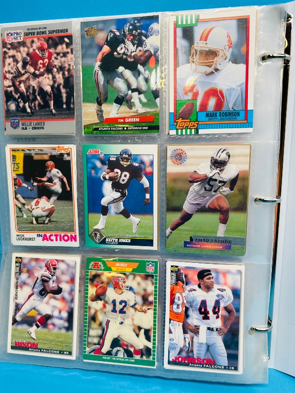 Photo 1 of 593239… final sale no returns/refunds -378 mixed football cards in binder