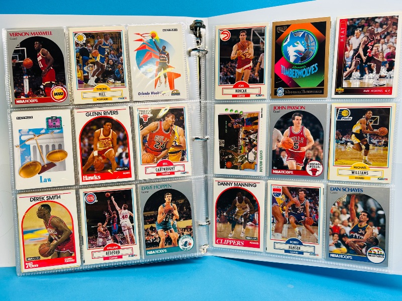 Photo 1 of 593240… final sale no returns/refunds -360 mixed basketball cards in binder