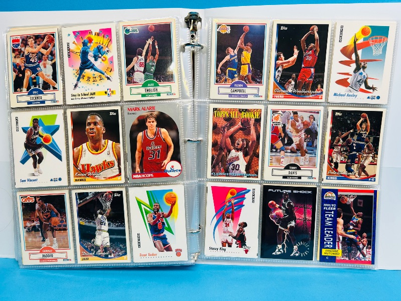 Photo 1 of 593240… final sale no returns/refunds -360 mixed basketball cards in binder