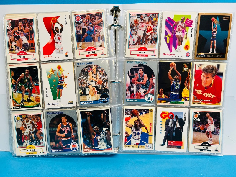 Photo 1 of 593240… final sale no returns/refunds -360 mixed basketball cards in binder