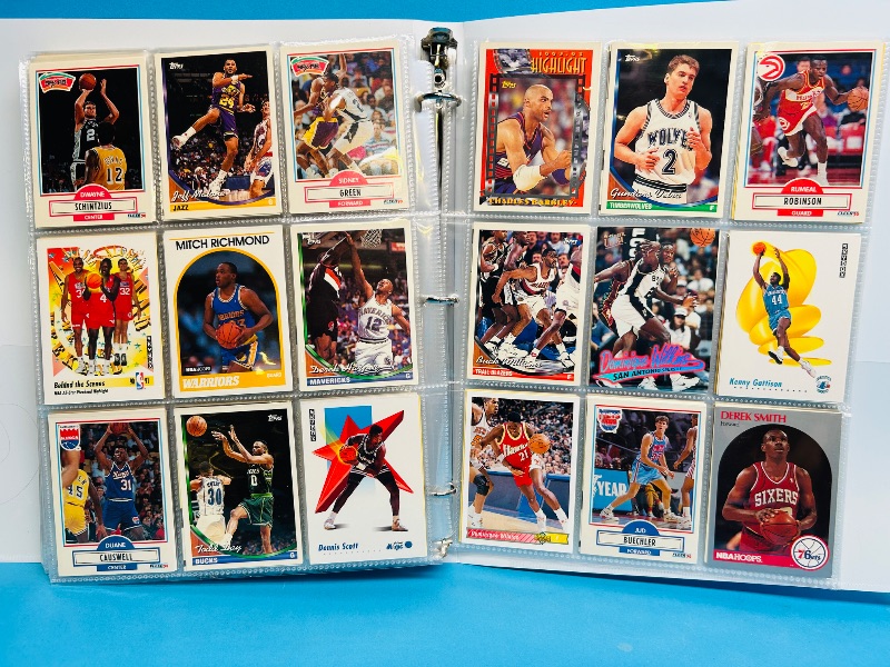 Photo 1 of 593240… final sale no returns/refunds -360 mixed basketball cards in binder