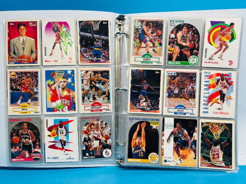 Photo 1 of 593240… final sale no returns/refunds -360 mixed basketball cards in binder