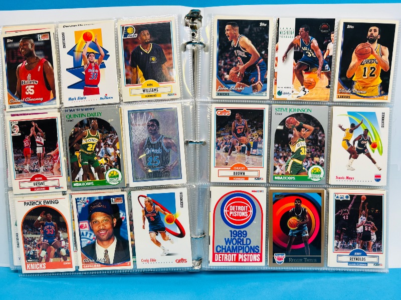 Photo 1 of 593240… final sale no returns/refunds -360 mixed basketball cards in binder