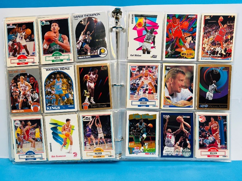 Photo 1 of 593240… final sale no returns/refunds -360 mixed basketball cards in binder