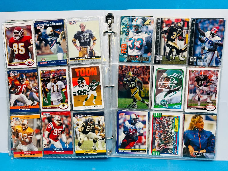 Photo 1 of 593248… final sale no returns/refunds-360 mixed football cards in binder 