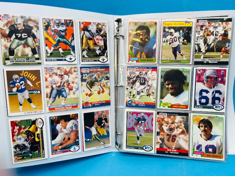 Photo 1 of 593248… final sale no returns/refunds-360 mixed football cards in binder 
