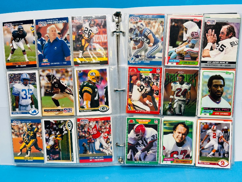 Photo 1 of 593248… final sale no returns/refunds-360 mixed football cards in binder 