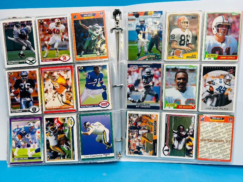 Photo 1 of 593248… final sale no returns/refunds-360 mixed football cards in binder 