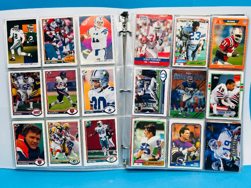 Photo 1 of 593248… final sale no returns/refunds-360 mixed football cards in binder 