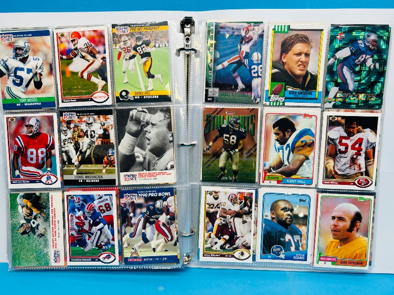 Photo 1 of 593248… final sale no returns/refunds-360 mixed football cards in binder 