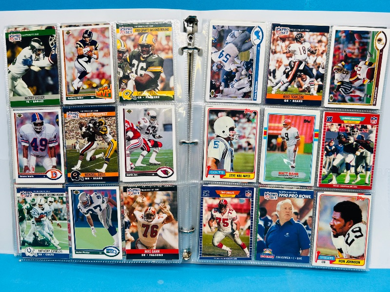 Photo 1 of 593248… final sale no returns/refunds-360 mixed football cards in binder 