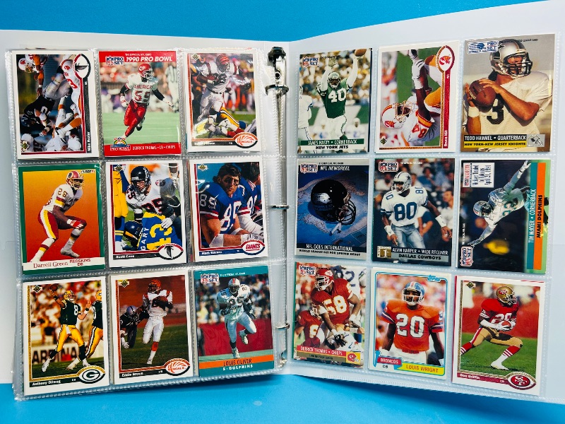 Photo 1 of 593248… final sale no returns/refunds-360 mixed football cards in binder 