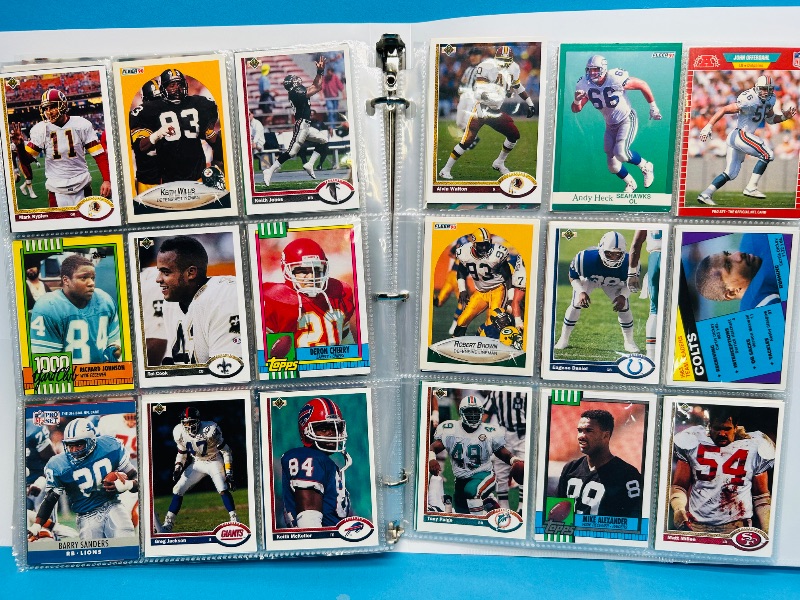Photo 1 of 593248… final sale no returns/refunds-360 mixed football cards in binder 