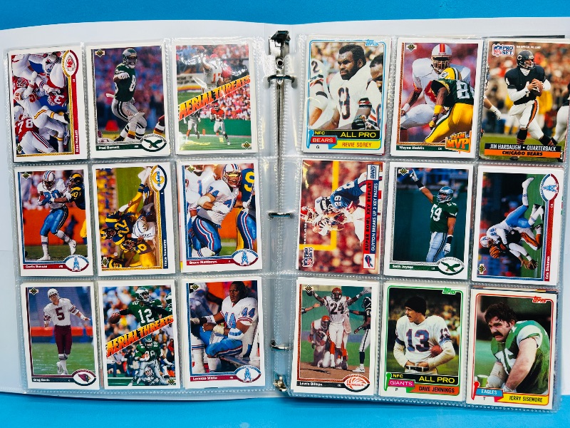 Photo 1 of 593248… final sale no returns/refunds-360 mixed football cards in binder 