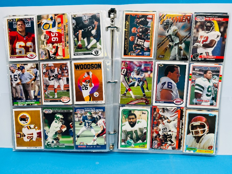 Photo 1 of 593248… final sale no returns/refunds-360 mixed football cards in binder 