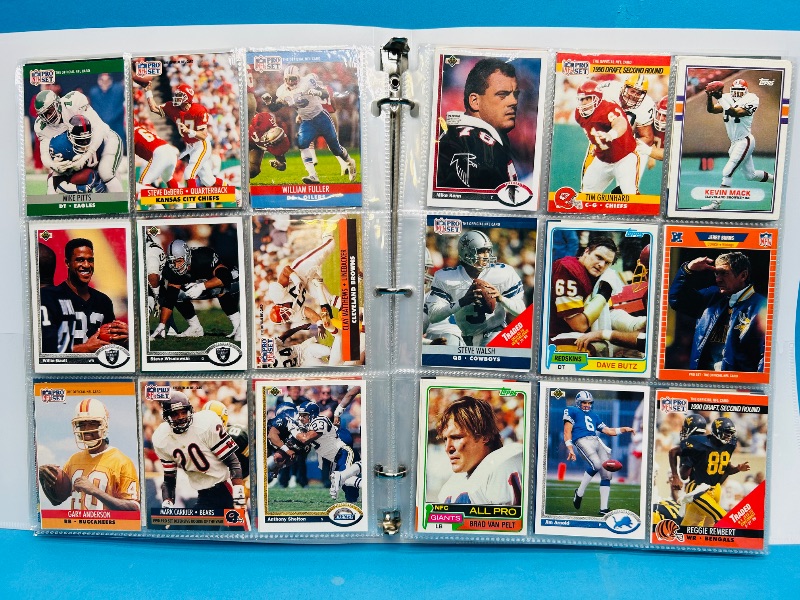 Photo 1 of 593248… final sale no returns/refunds-360 mixed football cards in binder 