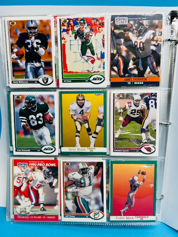 Photo 1 of 593248… final sale no returns/refunds-360 mixed football cards in binder 