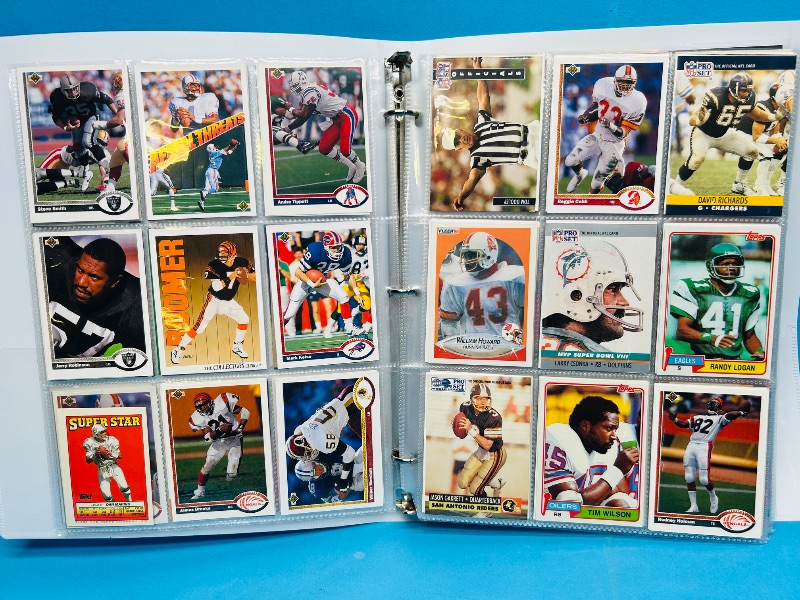 Photo 1 of 593248… final sale no returns/refunds-360 mixed football cards in binder 