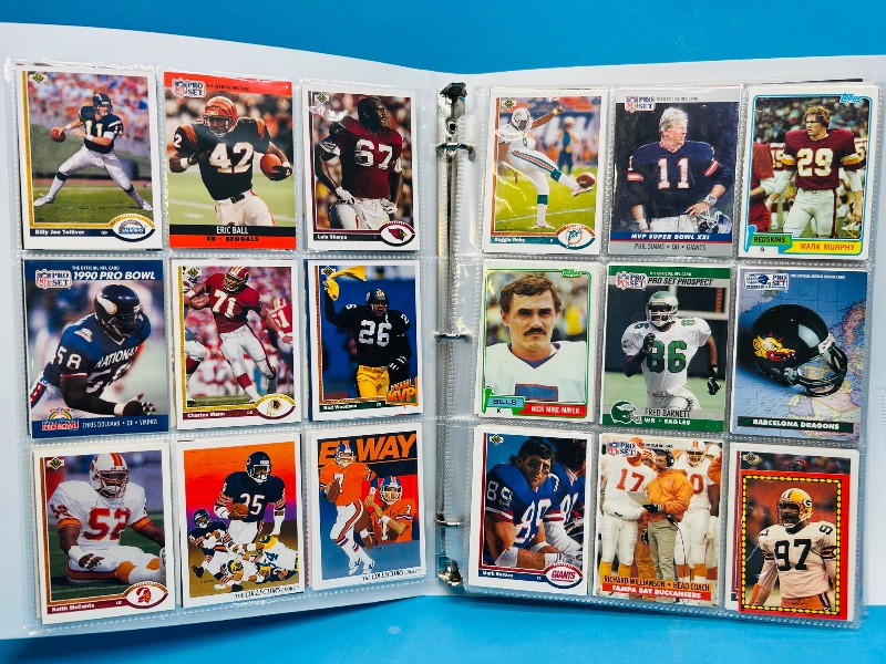 Photo 1 of 593248… final sale no returns/refunds-360 mixed football cards in binder