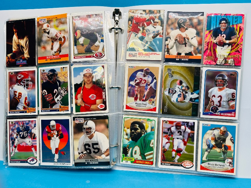 Photo 1 of 593249… final sale no returns/refunds-360 mixed football cards in binder 