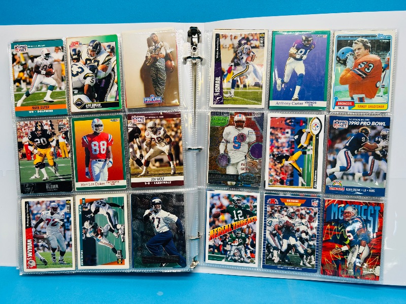 Photo 1 of 593249… final sale no returns/refunds-360 mixed football cards in binder 