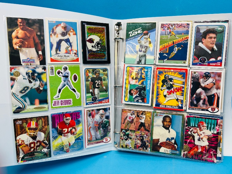 Photo 1 of 593249… final sale no returns/refunds-360 mixed football cards in binder 