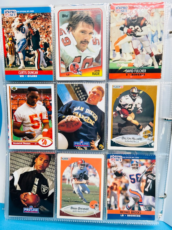 Photo 1 of 593249… final sale no returns/refunds-360 mixed football cards in binder 