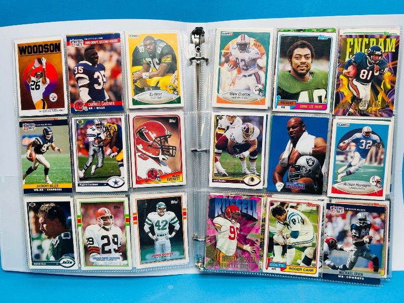 Photo 1 of 593249… final sale no returns/refunds-360 mixed football cards in binder 